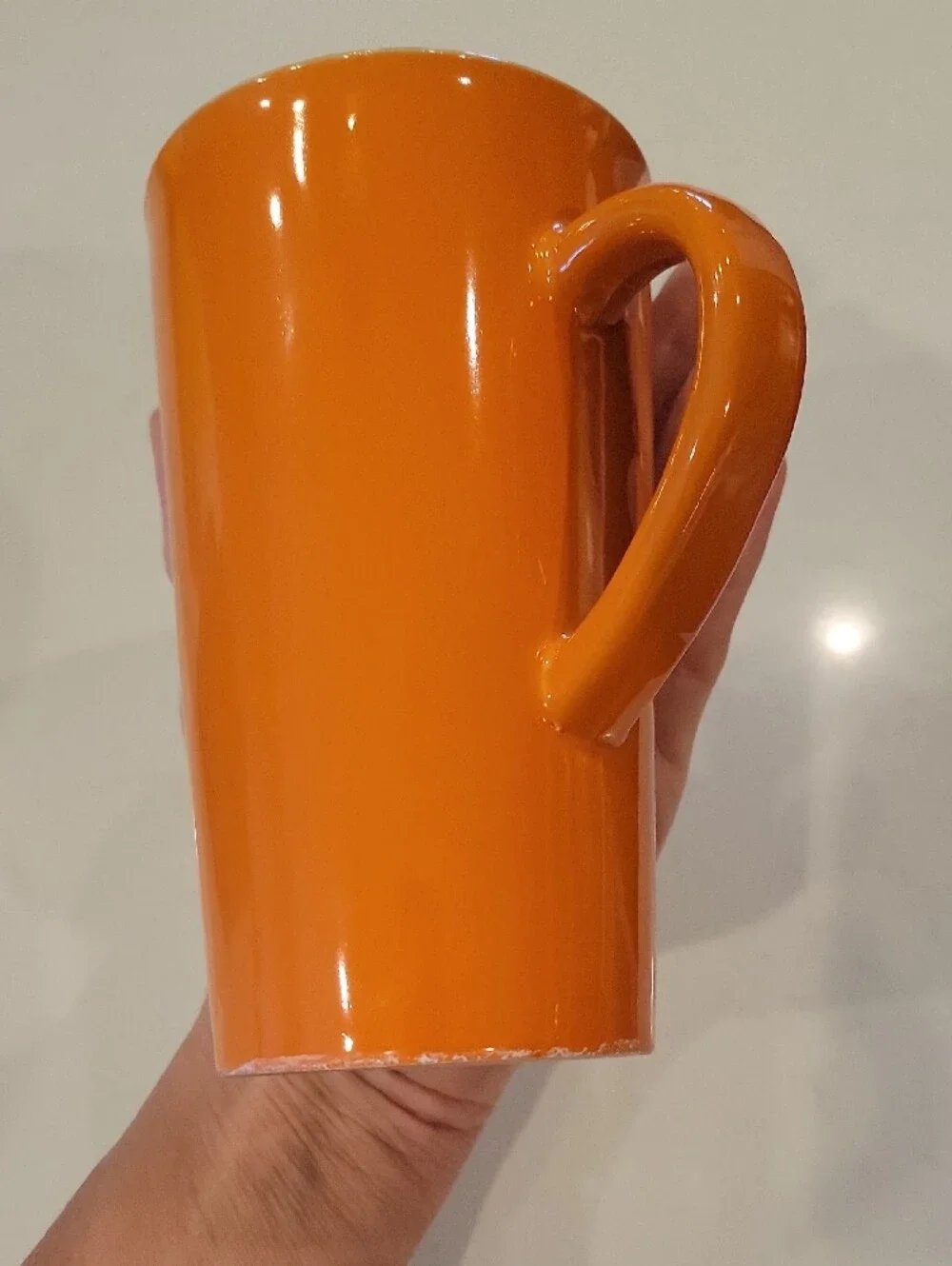 Orange Ceramic Tall Planter Mug